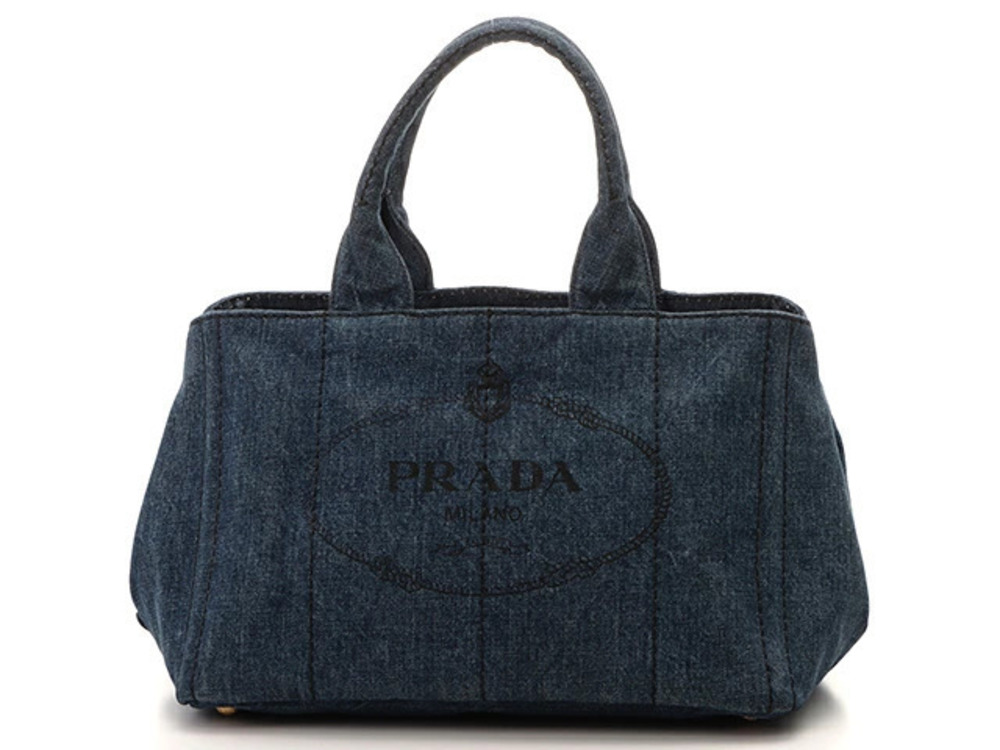 Prada Canapa Denim Handbag